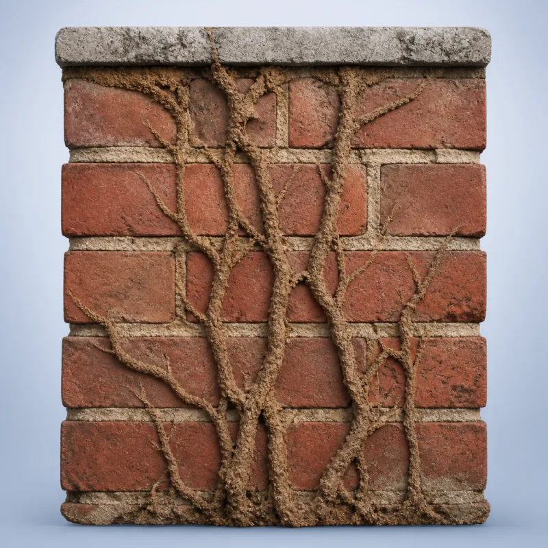 Eastern subterranean termite workers in damaged wood